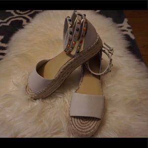 Studded platform espadrille sandals